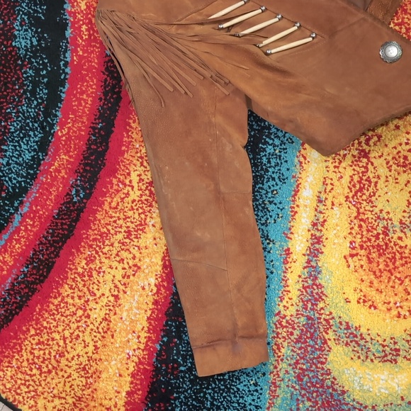 PIONEER Brown Fringe Jacket - Picture 6 of 7